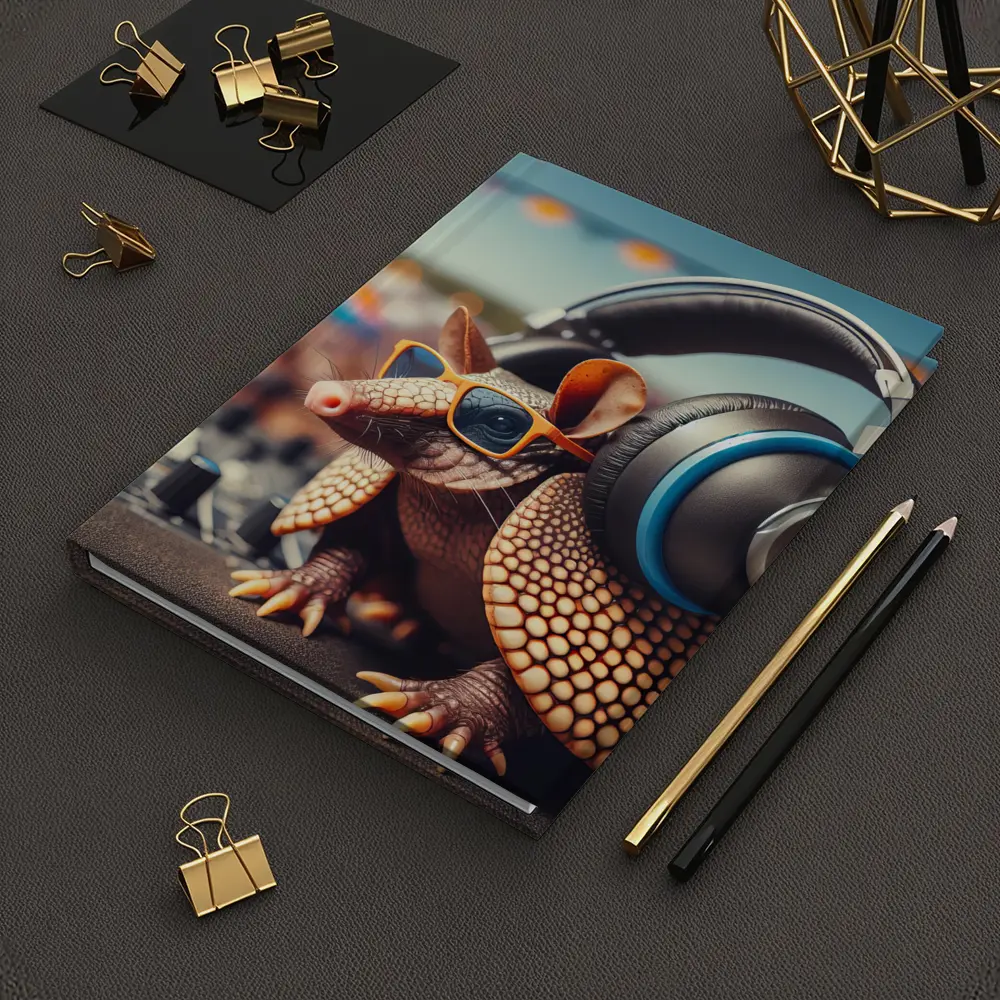 Armadillo DJ Headphones Sunglasses Festival Crowd – Notebooks
