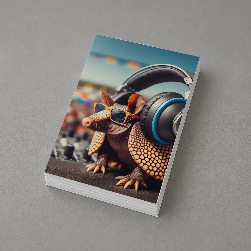 Armadillo DJ Headphones Sunglasses Festival Crowd – Postcards