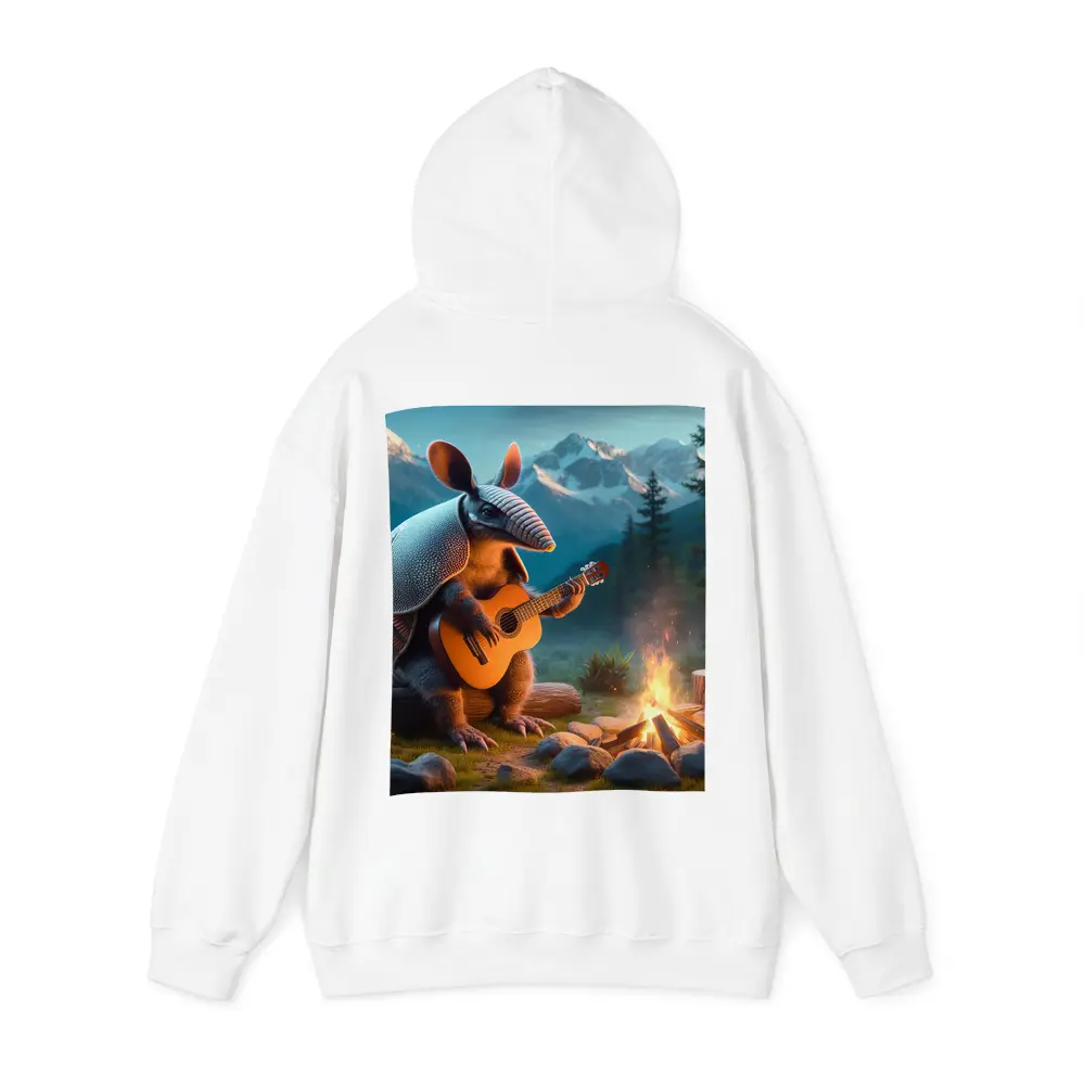 Armadillo Playing Guitar By Campfire Mountains – Hoodies
