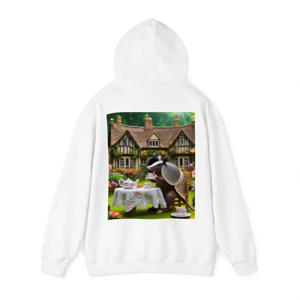 Armadillo Tea Party Cottage Garden Scene – Hoodies