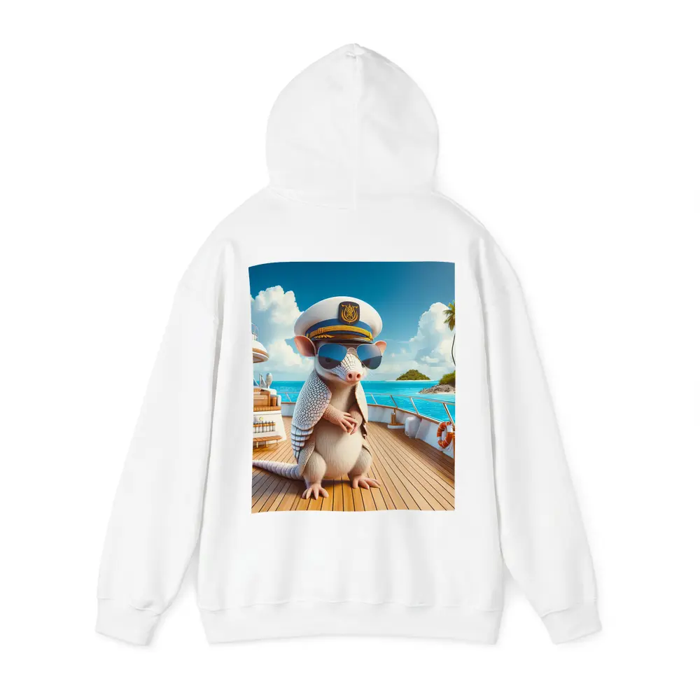 Armadillo Captain On Tropical Yacht Deck – Hoodies