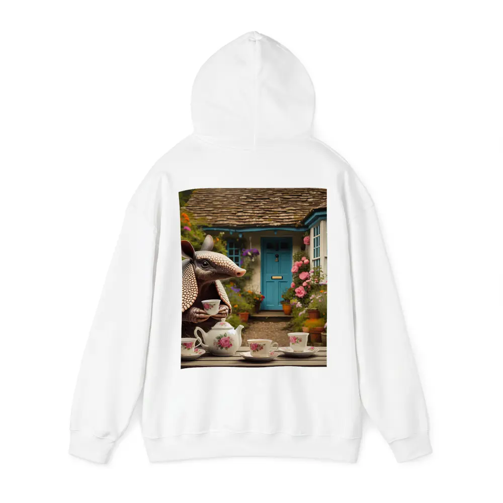 Armadillo Tea Party Cottage Garden Scene – Hoodies