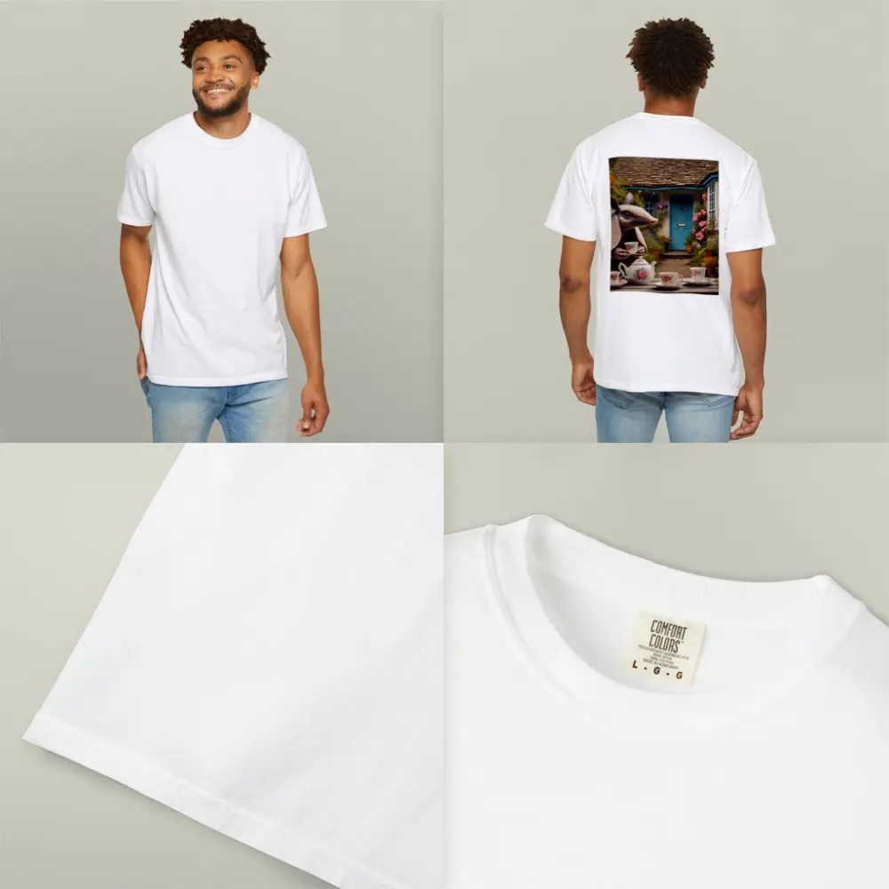 Armadillo Tea Party Cottage Garden Scene – T-Shirts