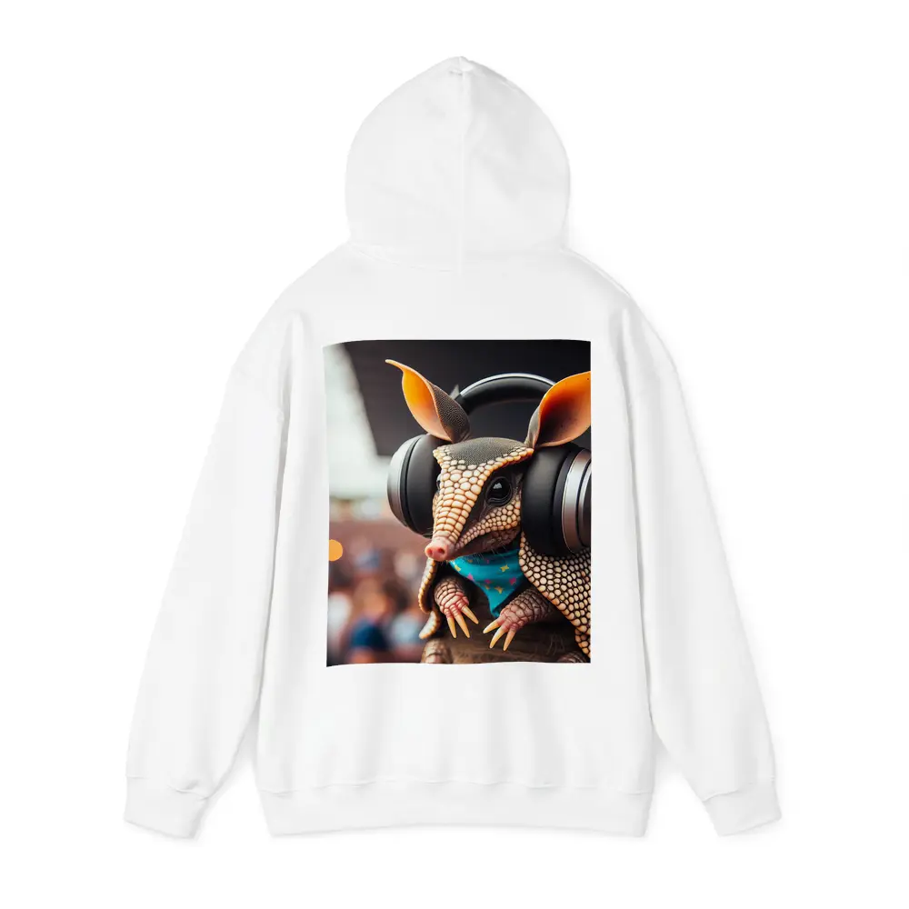 Armadillo DJ Wearing Headphones at Concert – Hoodies