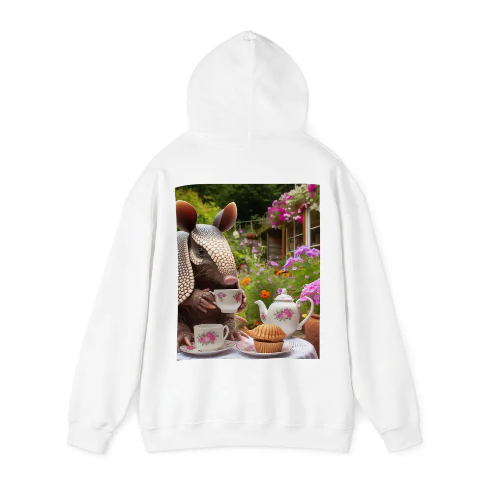 Armadillo Having Tea Party Garden – Hoodies