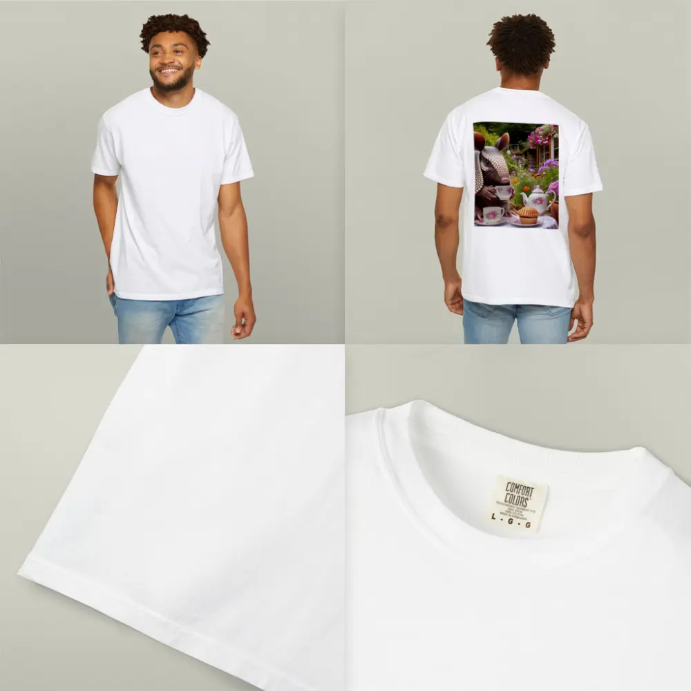 Armadillo Having Tea Party Garden – T-Shirts