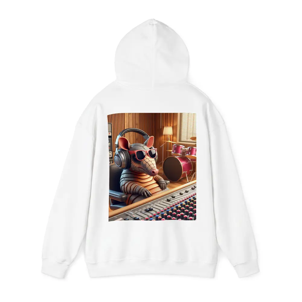 Cool Armadillo Producer In Recording Studio – Hoodies