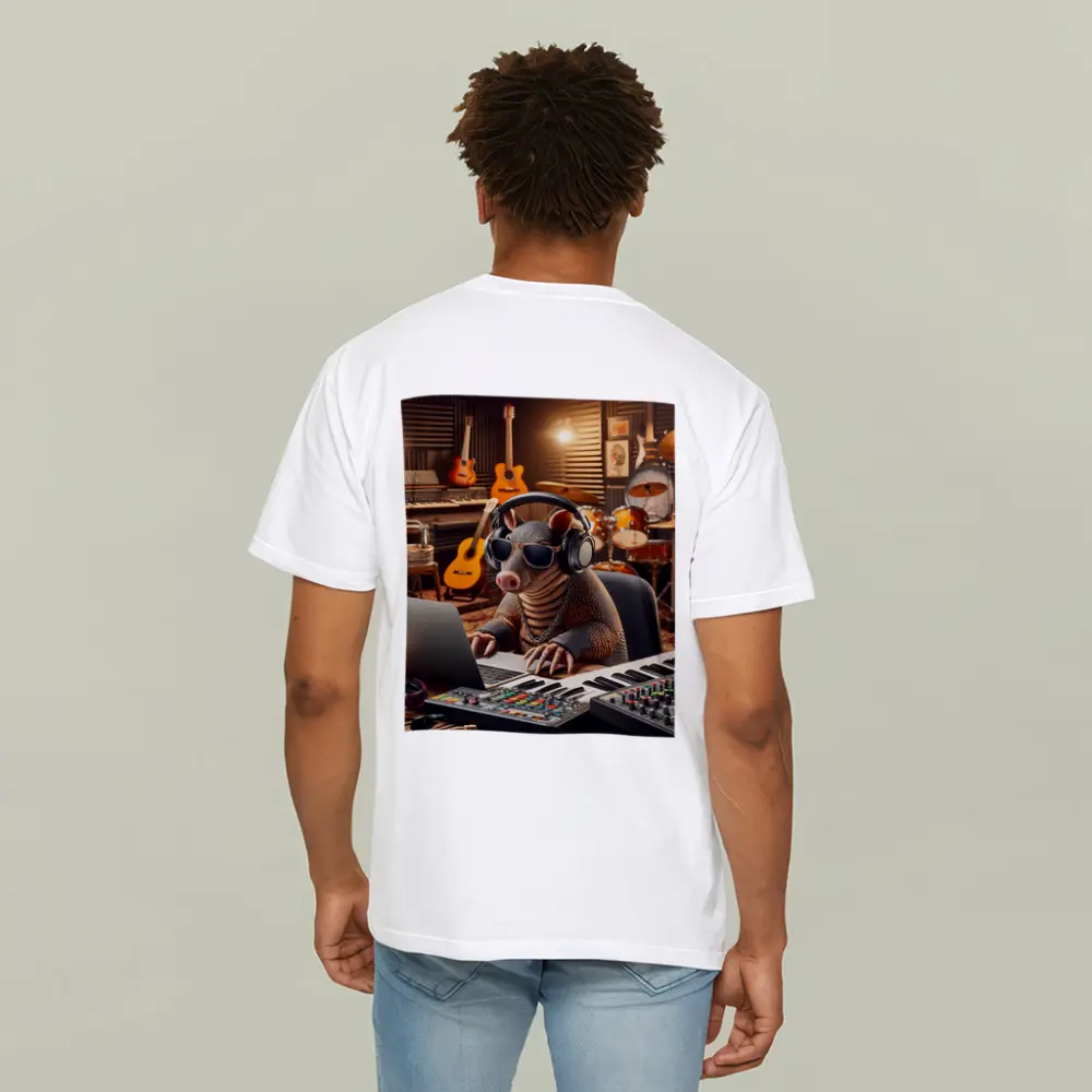 Cool Armadillo Producer In Music Studio – T-Shirts