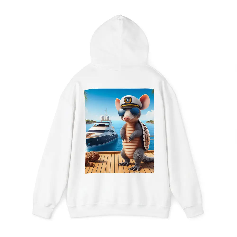 Cool Armadillo Captain On Luxury Yacht – Hoodies