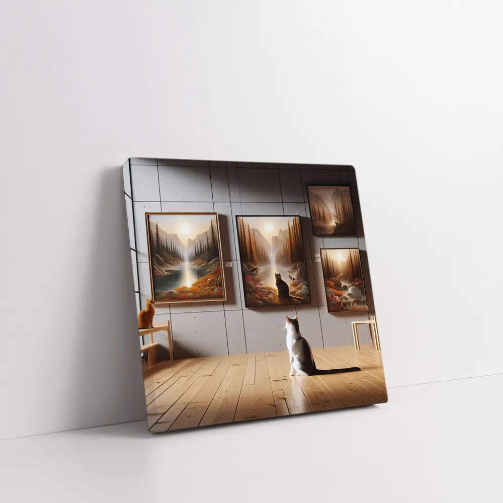 Cats Watching Forest Wilderness Paintings Gallery – Wall Art