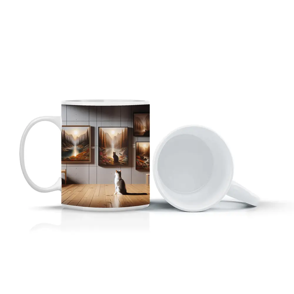 Cats Watching Forest Wilderness Paintings Gallery – Mugs