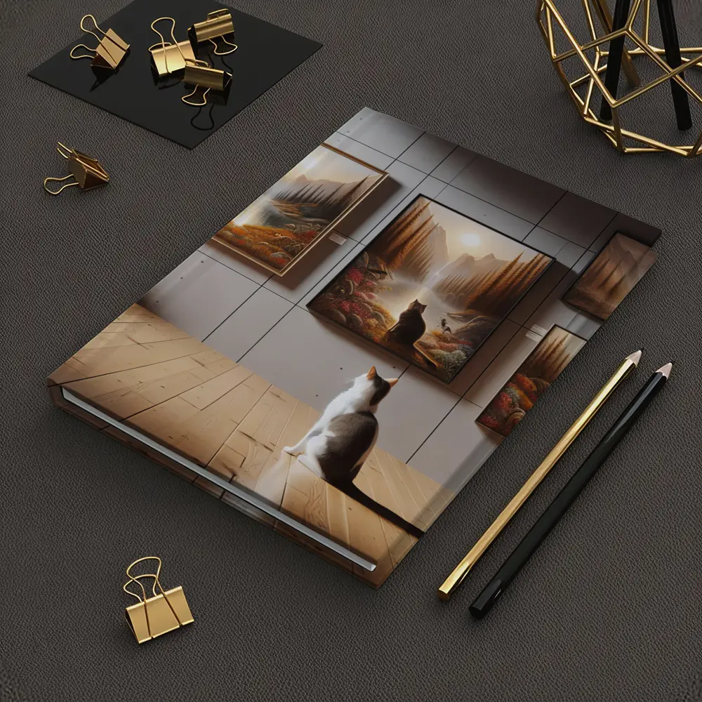 Cats Watching Forest Wilderness Paintings Gallery – Notebooks