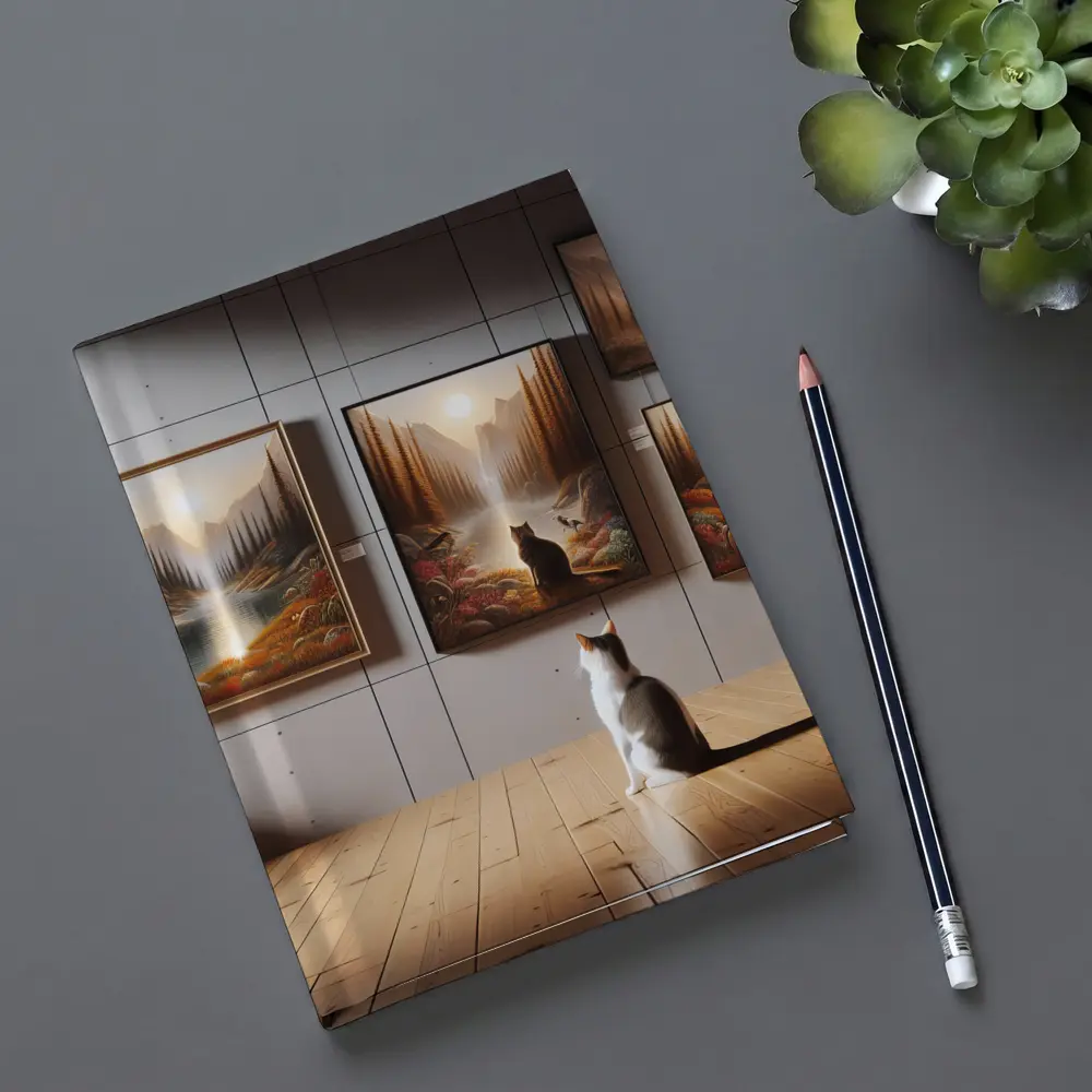 Cats Watching Forest Wilderness Paintings Gallery – Notebooks
