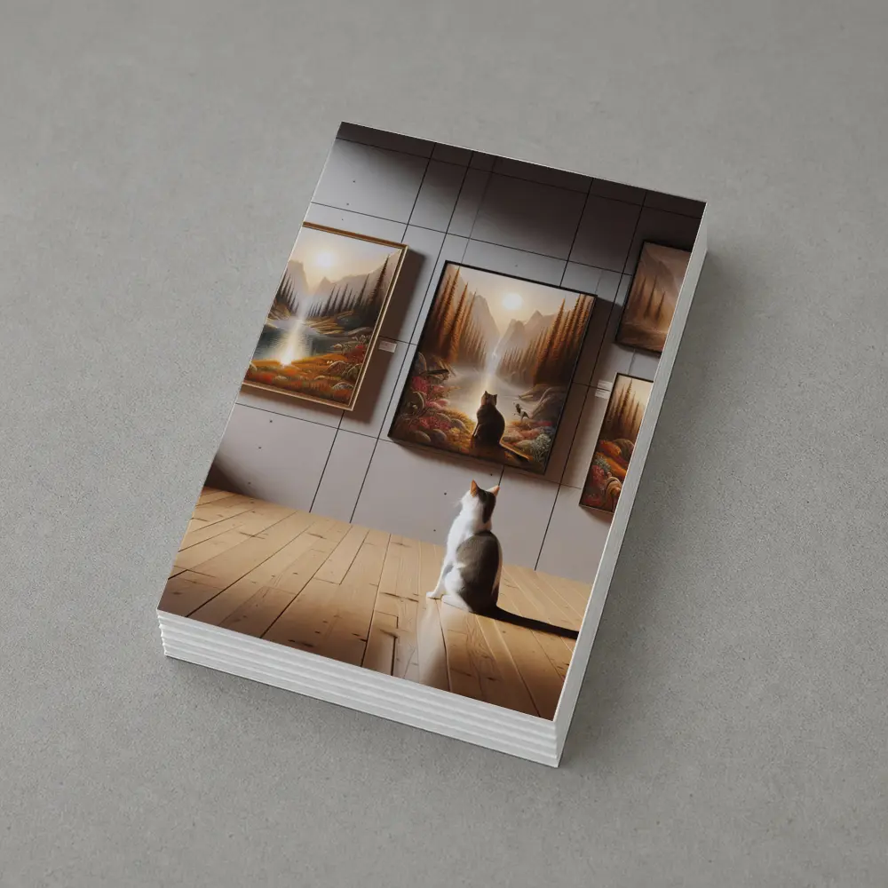 Cats Watching Forest Wilderness Paintings Gallery – Postcards