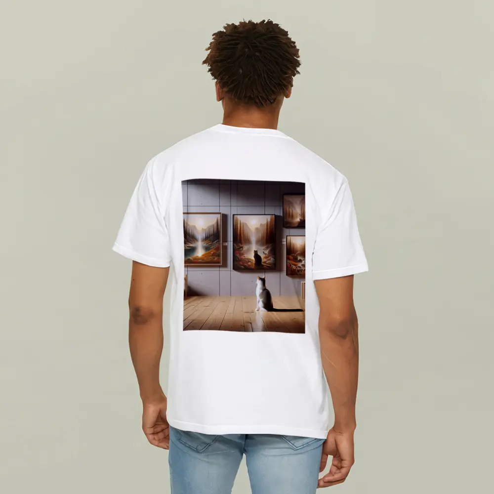 Cats Watching Forest Wilderness Paintings Gallery – T-Shirts