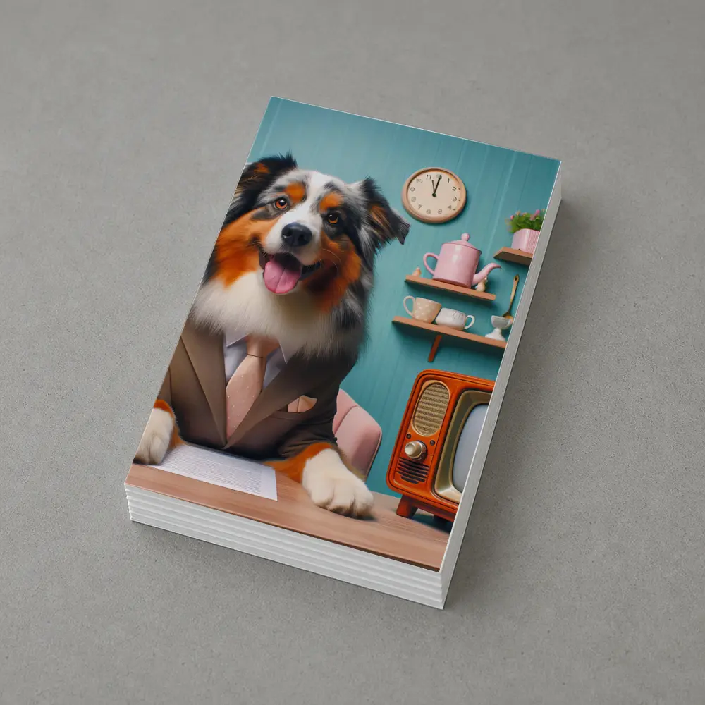 Australian Shepherd Dog Suit Retro Kitchen – Postcards