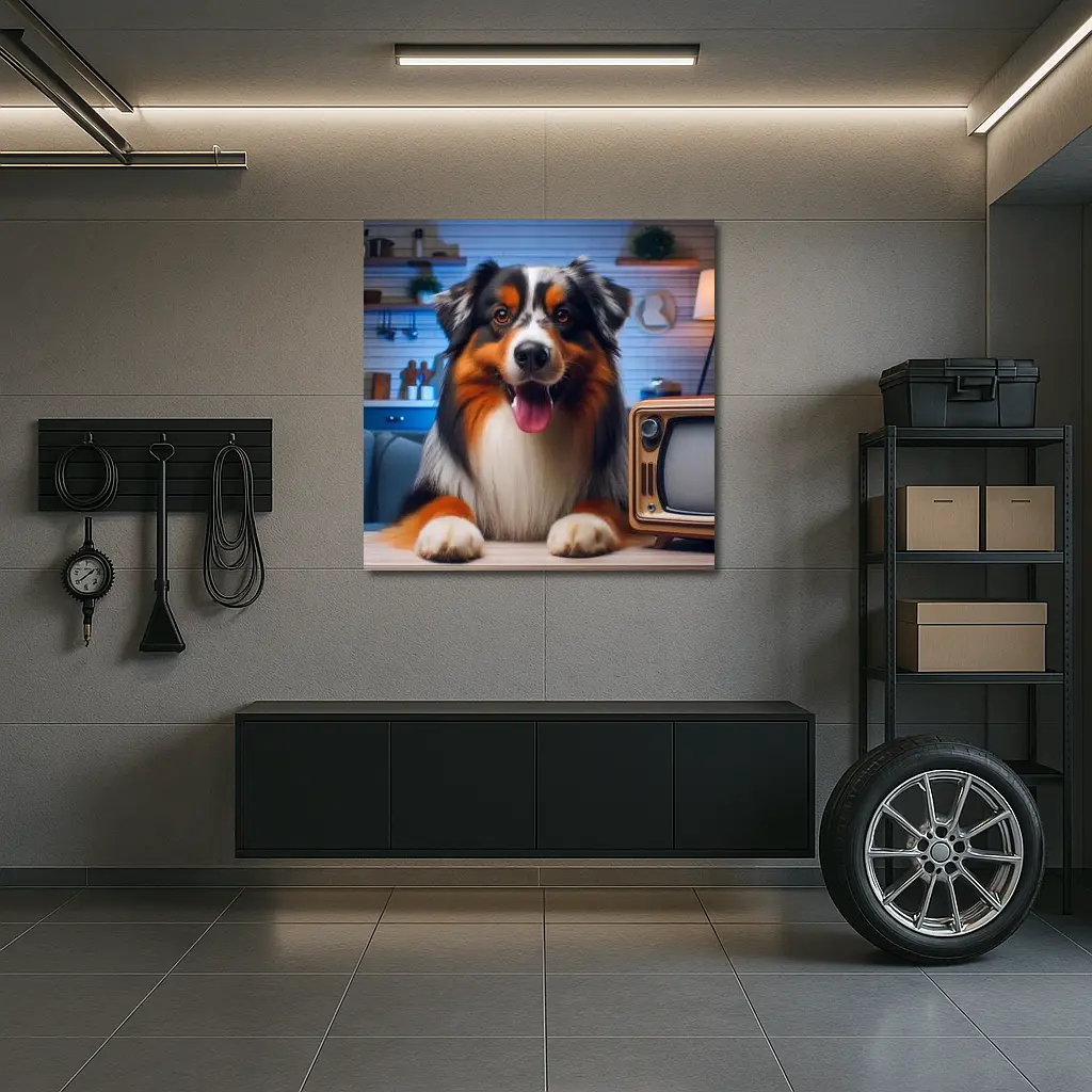 Australian Shepherd Dog Cozy Home Interior – Wall Art