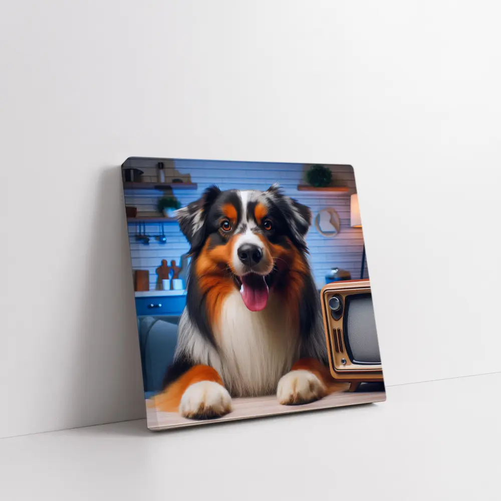 Australian Shepherd Dog Cozy Home Interior – Wall Art