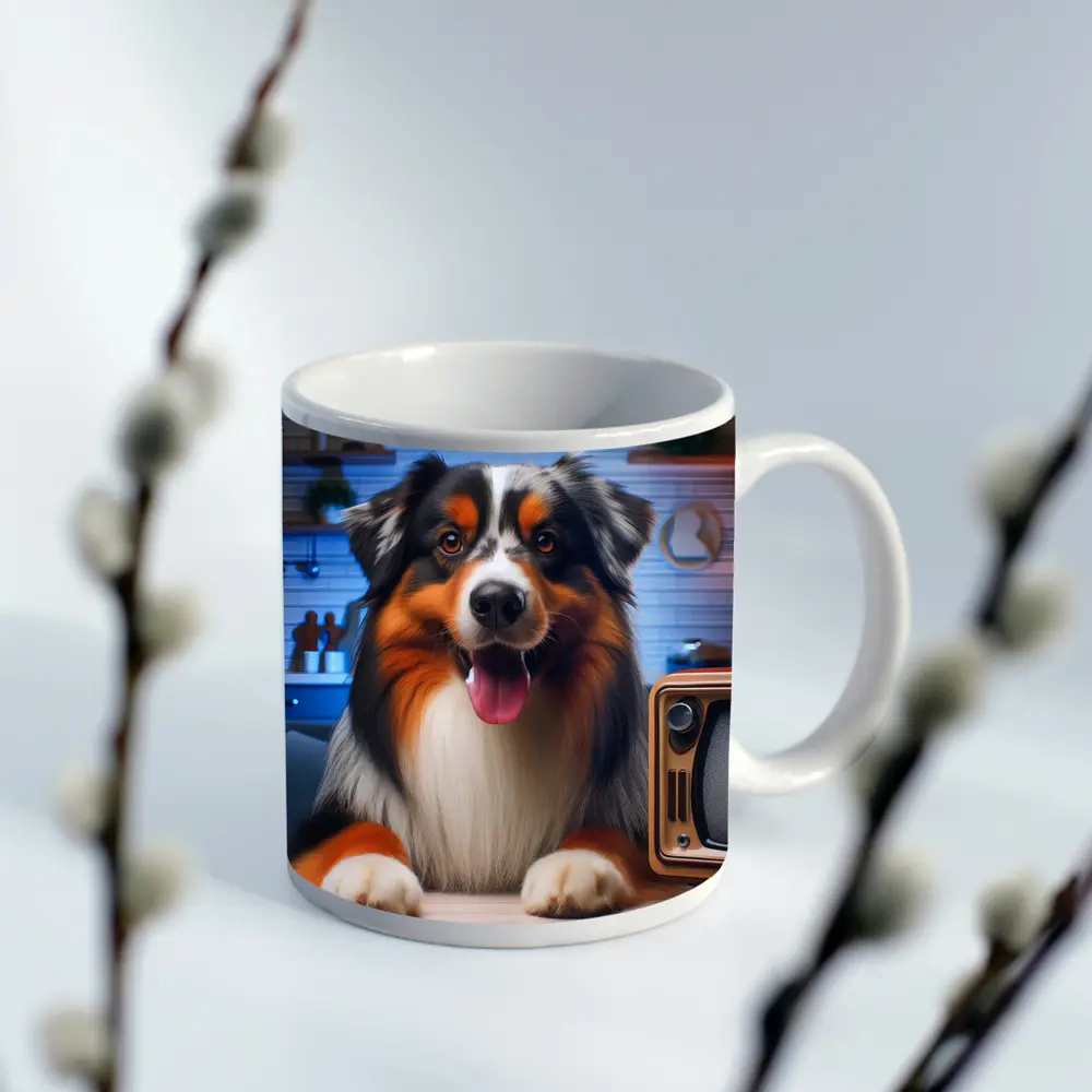 Australian Shepherd Dog Cozy Home Interior – Mugs