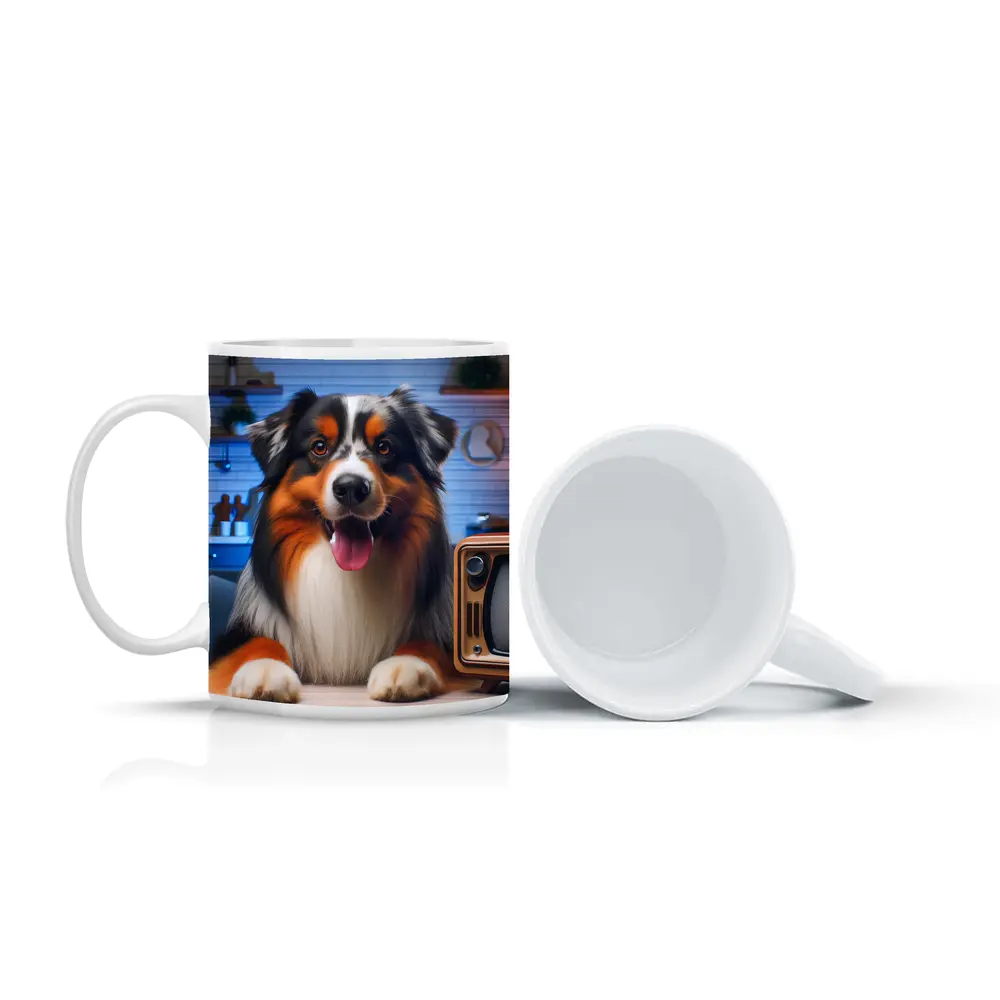 Australian Shepherd Dog Cozy Home Interior – Mugs