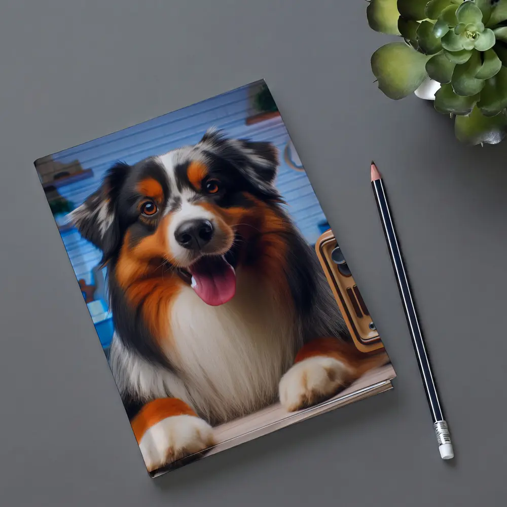 Australian Shepherd Dog Cozy Home Interior – Notebooks