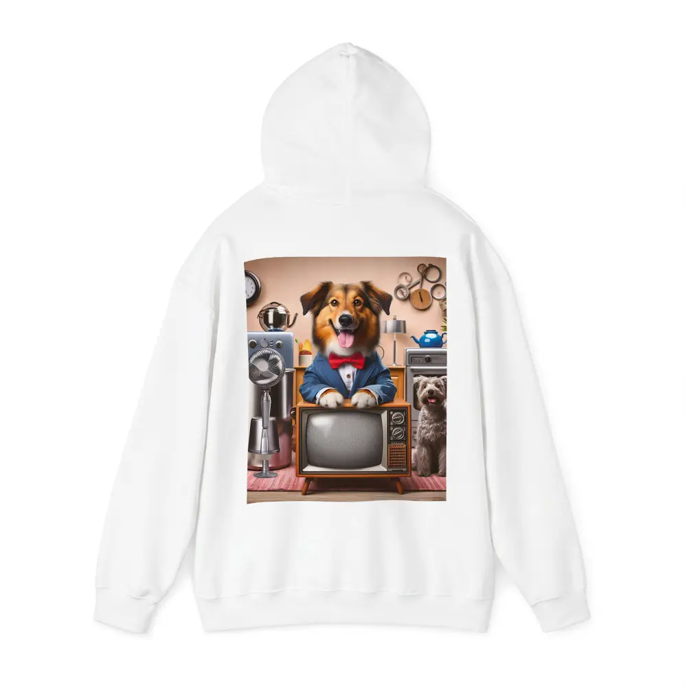 Happy Dog Blue Suit Retro TV Room – Hoodies