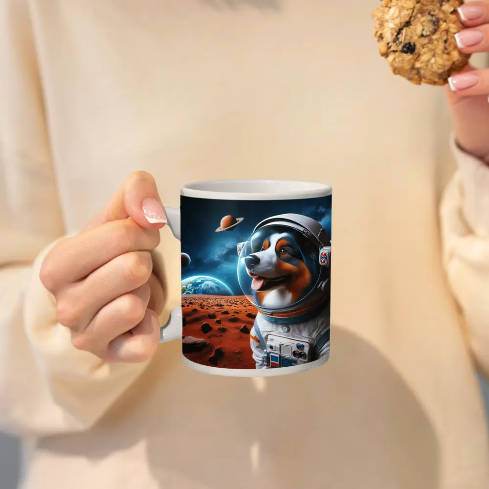 Australian Shepherd Astronaut Dog Space Planet – Mugs
