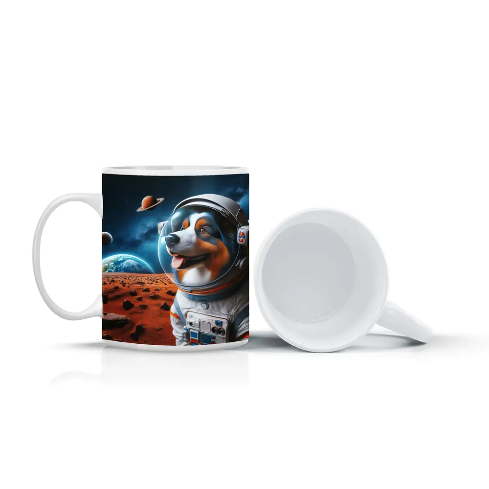 Australian Shepherd Astronaut Dog Space Planet – Mugs