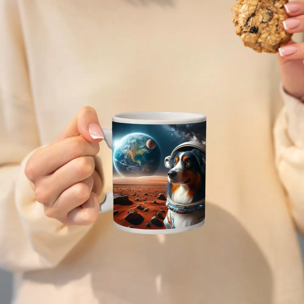 Australian Shepherd Astronaut Dog Space Mars – Mugs