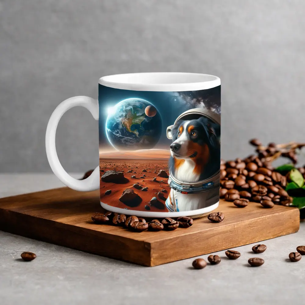 Australian Shepherd Astronaut Dog Space Mars – Mugs