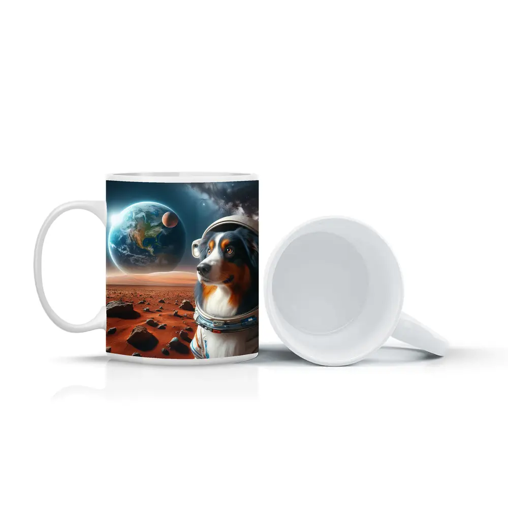 Australian Shepherd Astronaut Dog Space Mars – Mugs