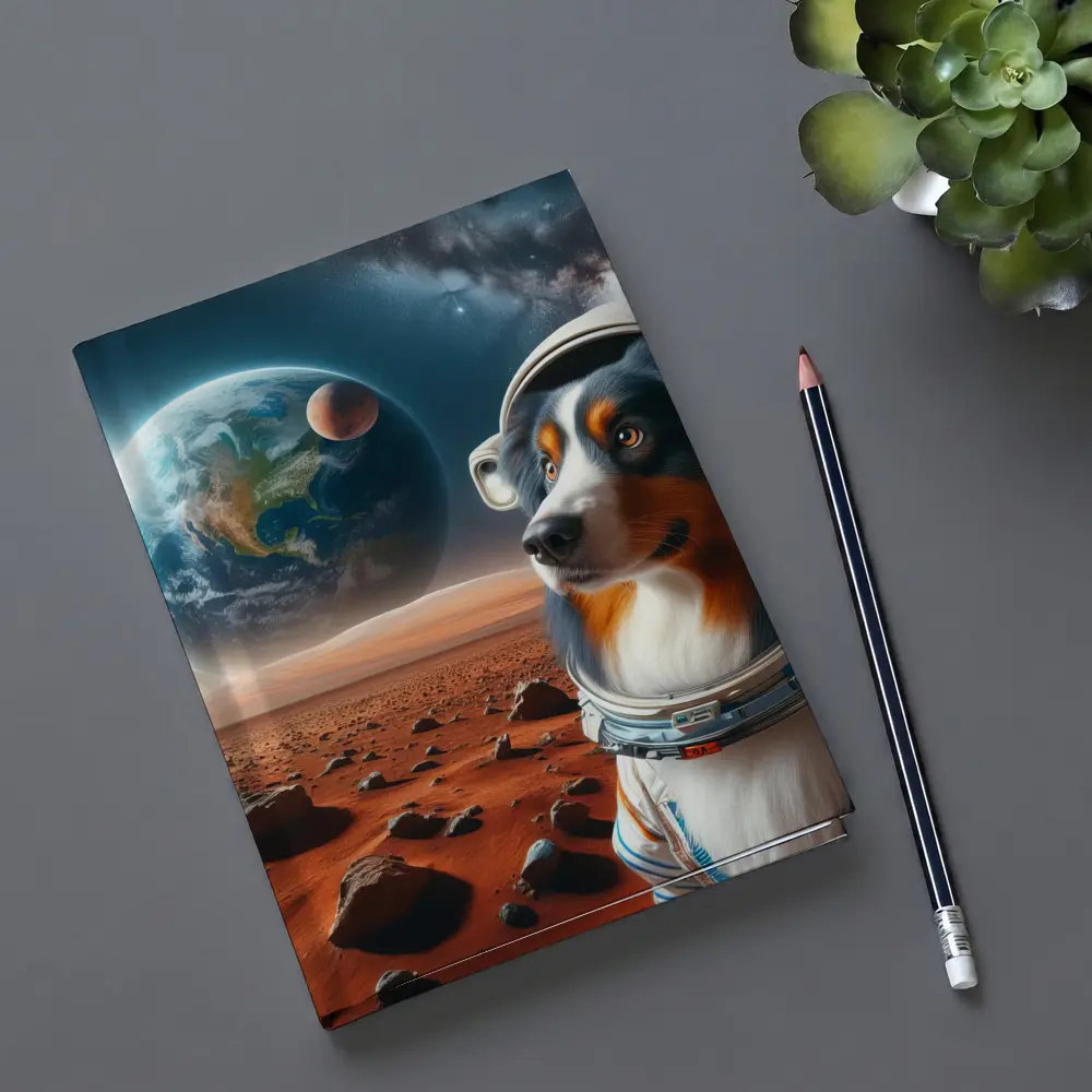 Australian Shepherd Astronaut Dog Space Mars – Notebooks