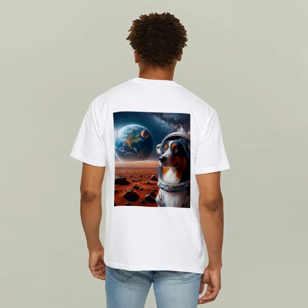 Australian Shepherd Astronaut Dog Space Mars – T-Shirts