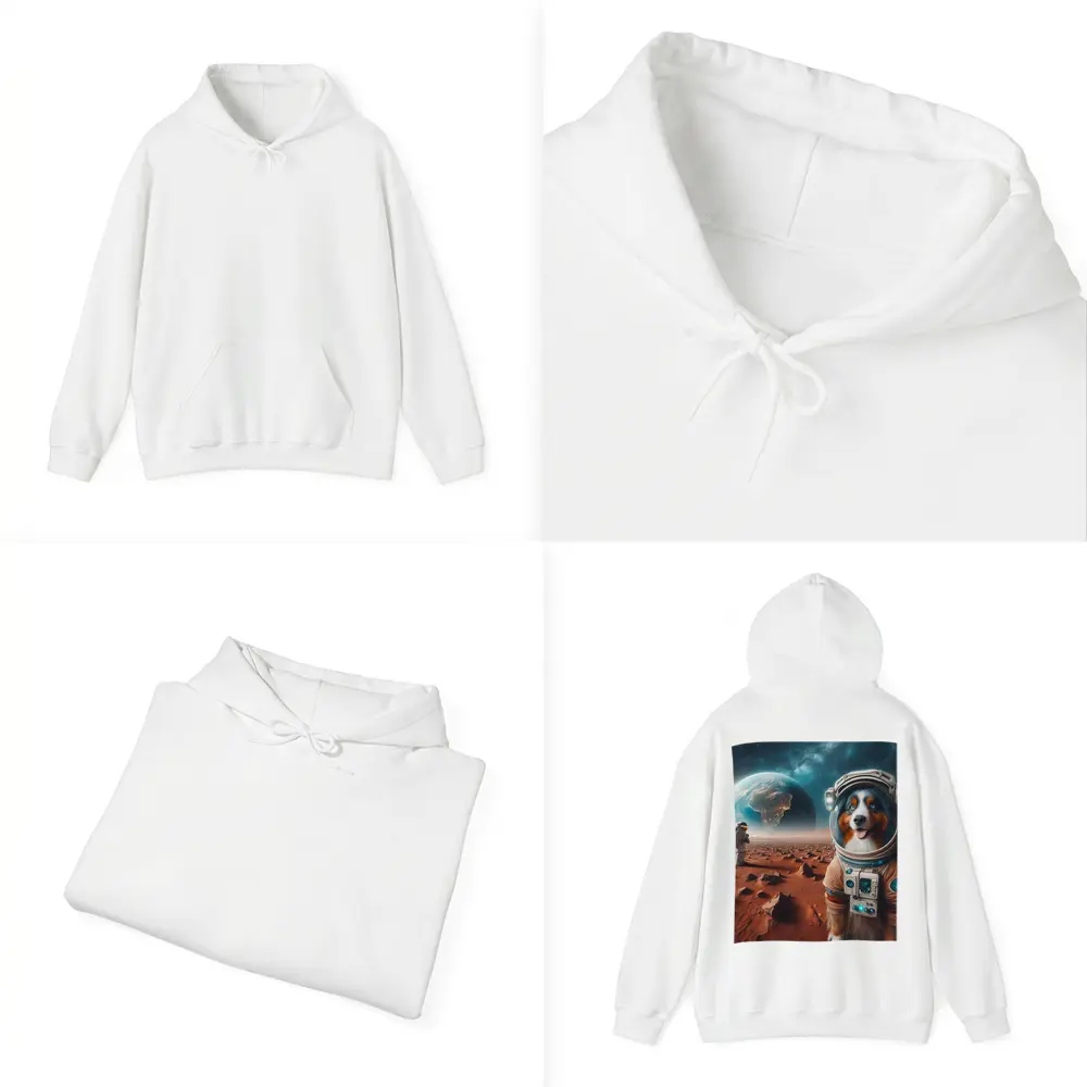 Australian Shepherd Astronaut Dog On Mars – Hoodies