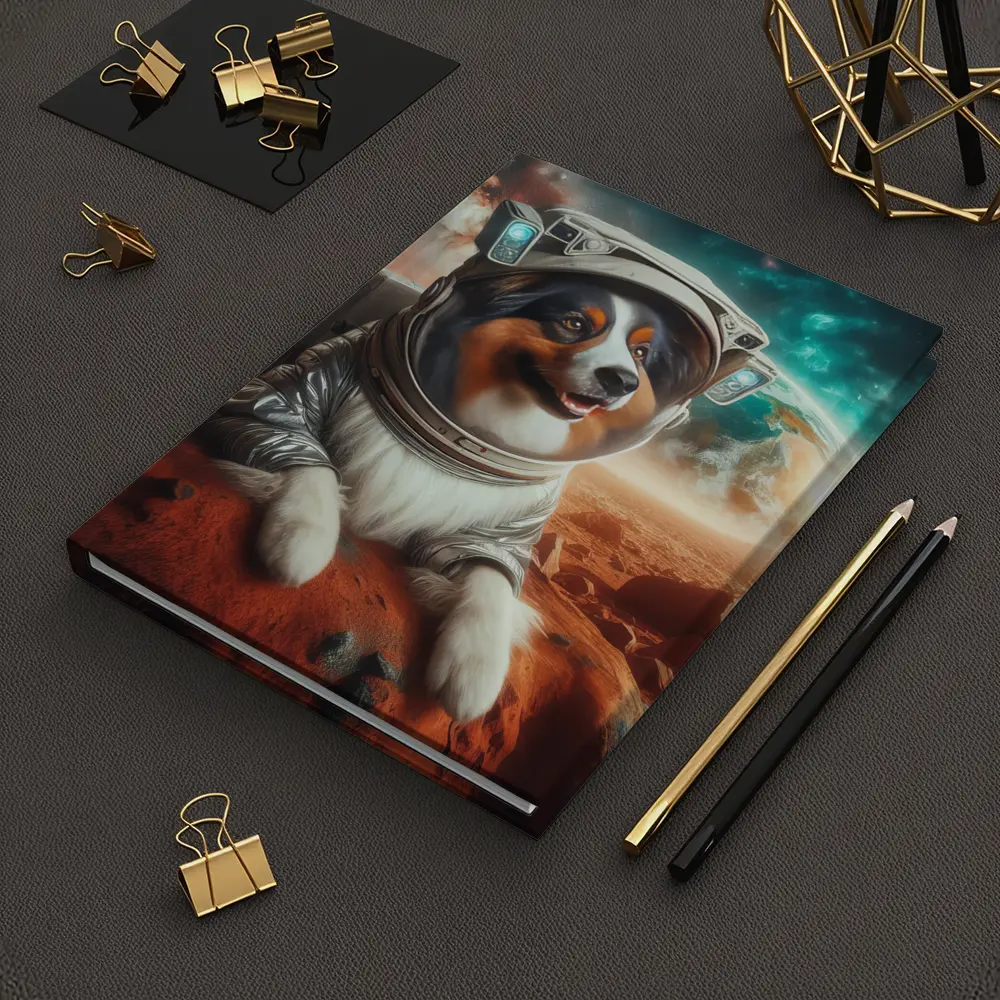 Australian Shepherd Astronaut Dog On Mars – Notebooks