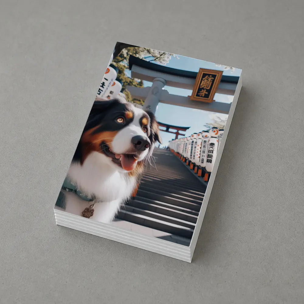 Australian Shepherd Dog Japanese Shrine Torii Gates – Postcards