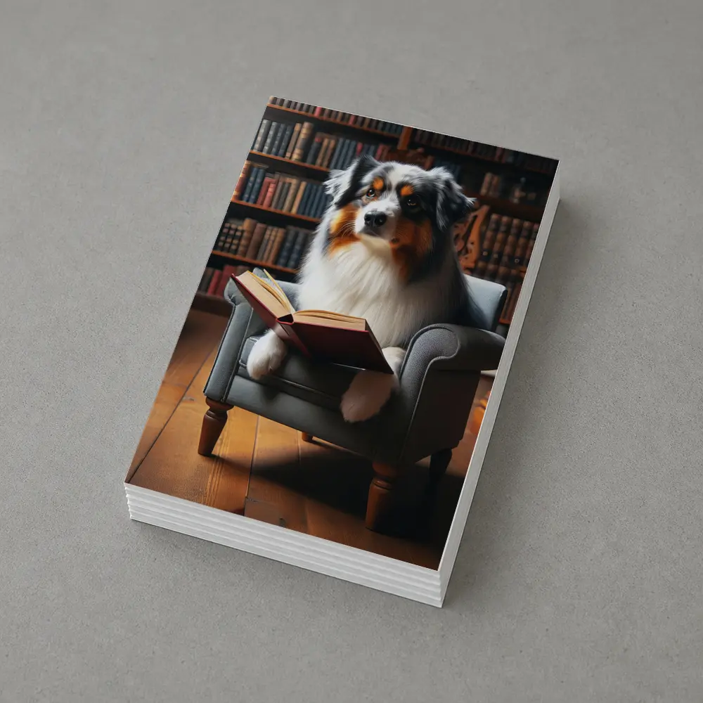 Australian Shepherd Reading Book Library Chair – Postcards