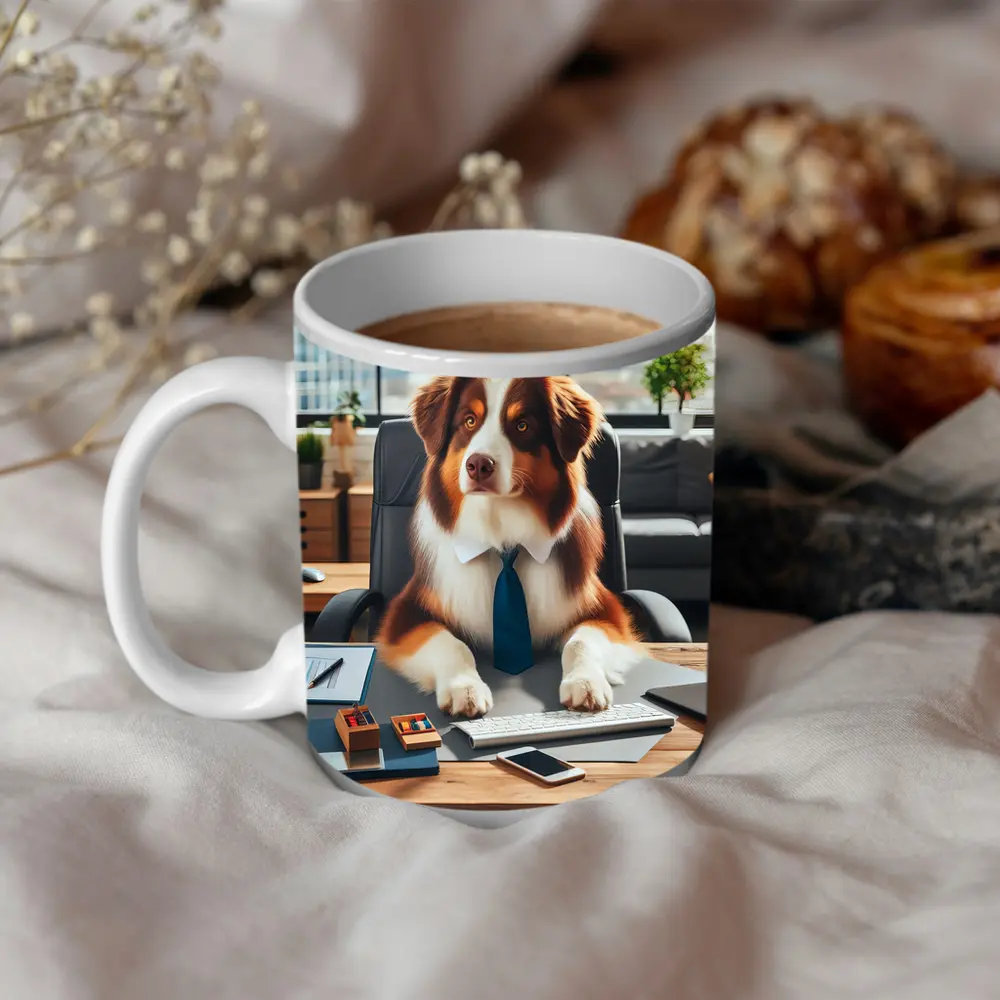 Australian Shepherd Dog Office Desk Worker – Mugs