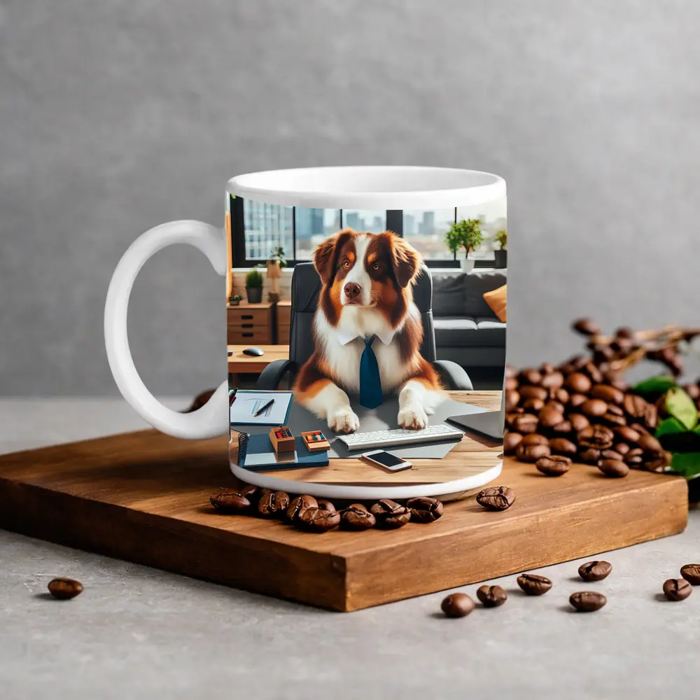 Australian Shepherd Dog Office Desk Worker – Mugs
