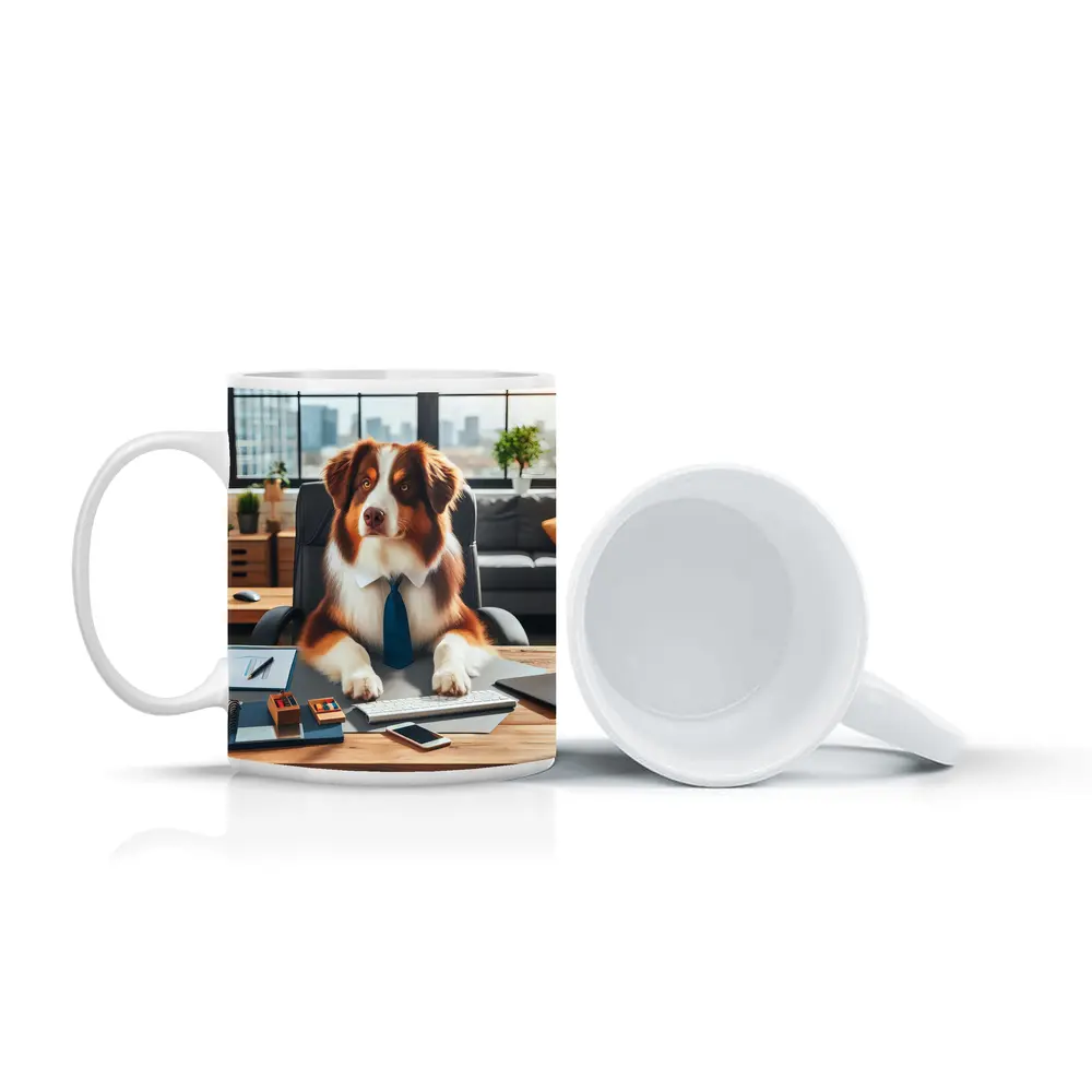 Australian Shepherd Dog Office Desk Worker – Mugs