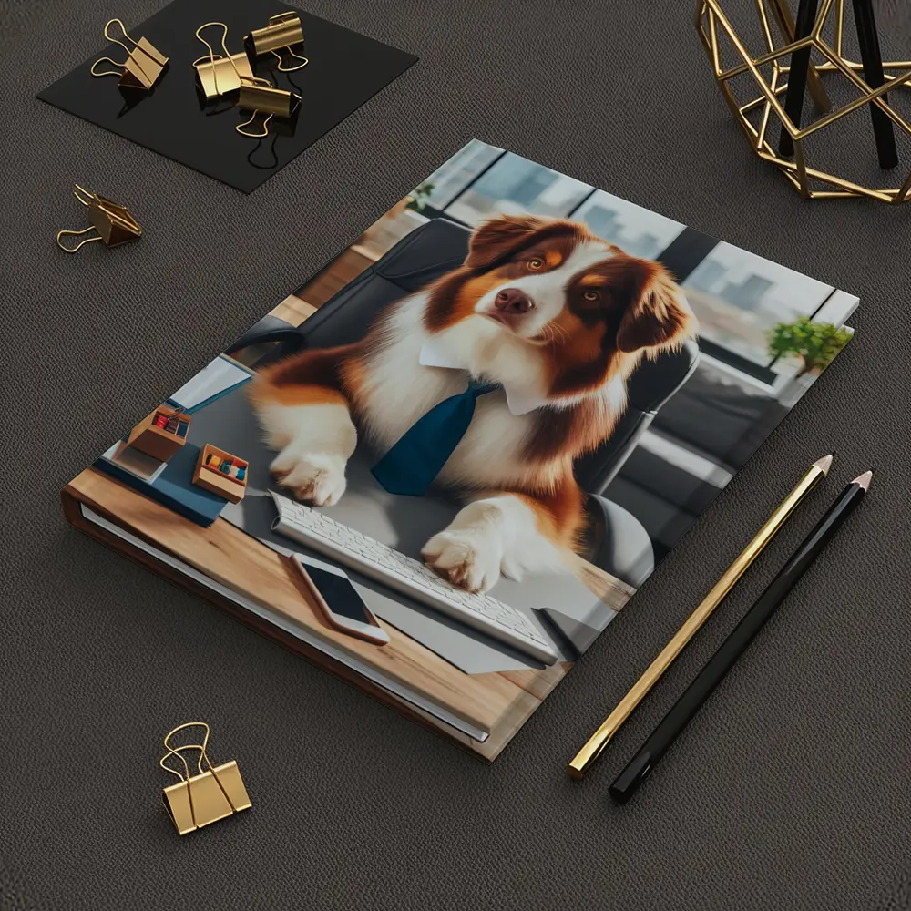 Australian Shepherd Dog Office Desk Worker – Notebooks