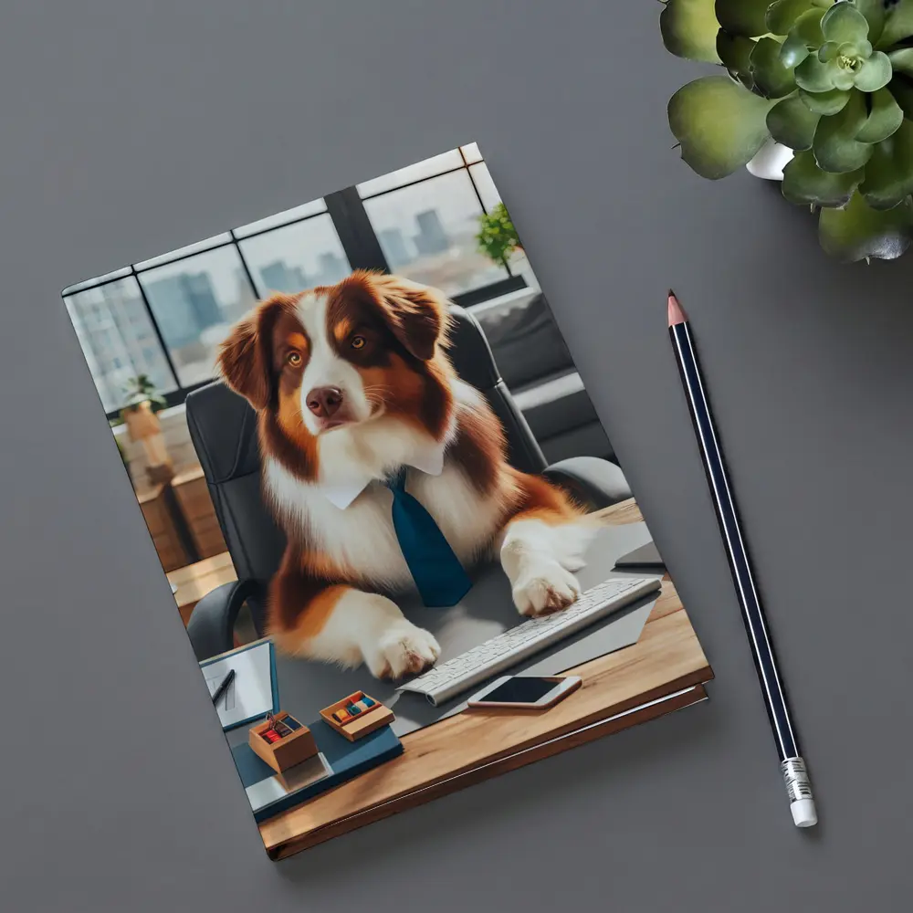 Australian Shepherd Dog Office Desk Worker – Notebooks