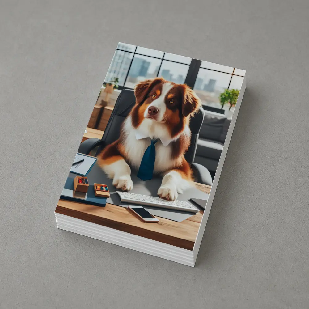 Australian Shepherd Dog Office Desk Worker – Postcards