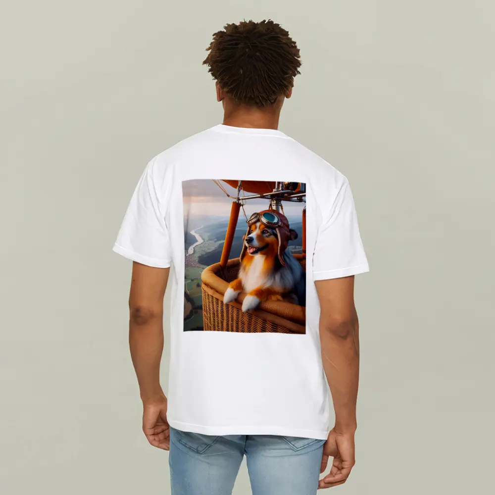 Australian Shepherd Pilot Hot Air Balloon – T-Shirts