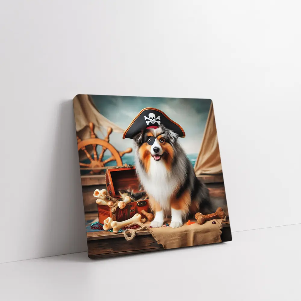 Australian Shepherd Pirate Dog Ship Deck – Wall Art