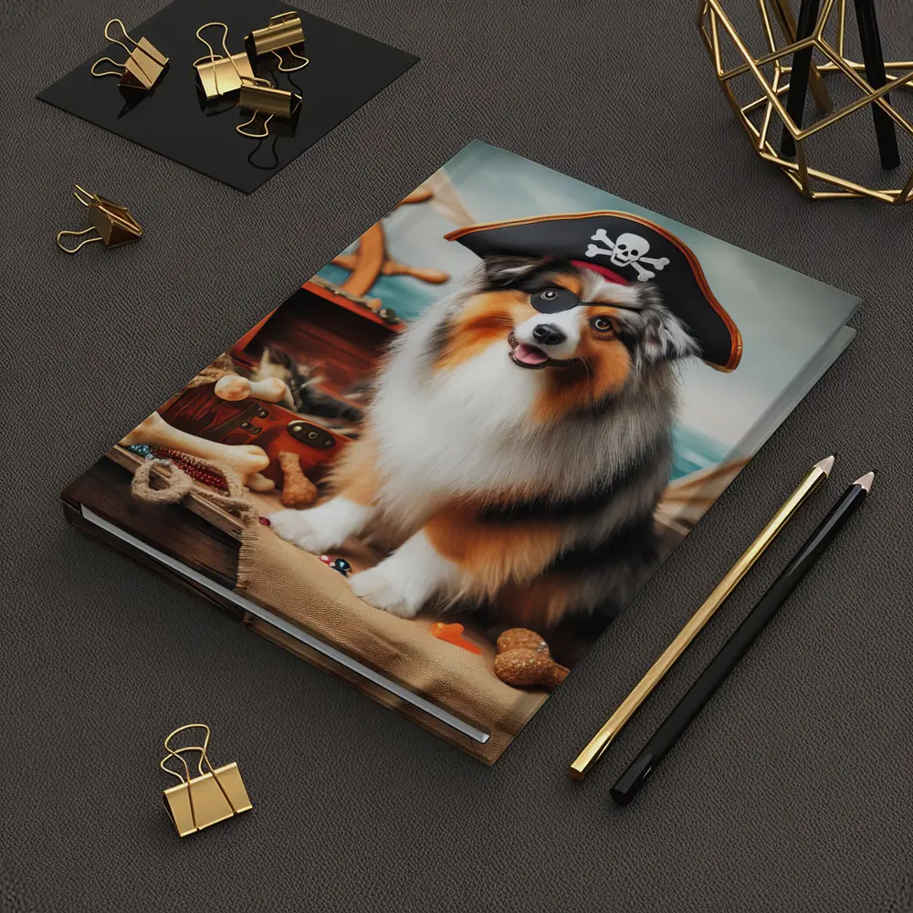 Australian Shepherd Pirate Dog Ship Deck – Notebooks