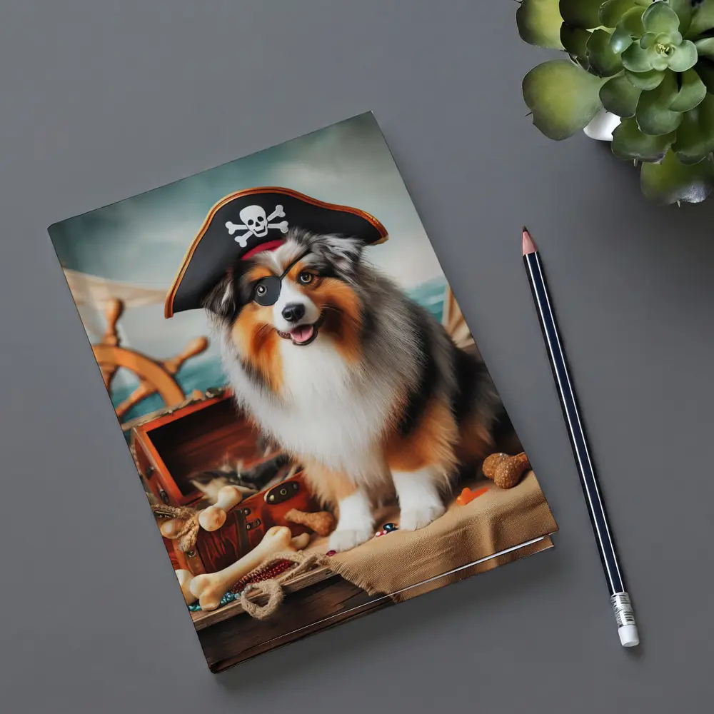 Australian Shepherd Pirate Dog Ship Deck – Notebooks