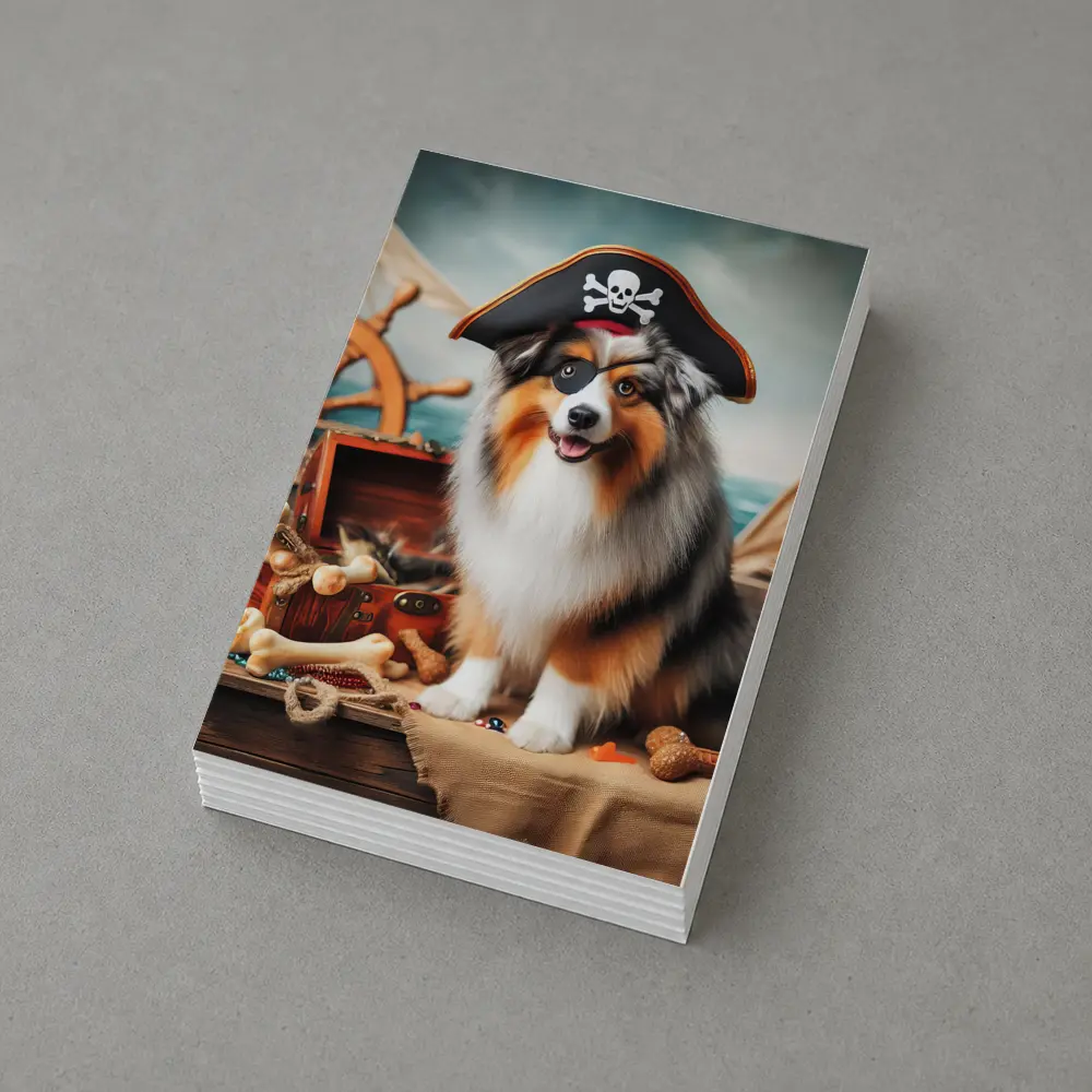 Australian Shepherd Pirate Dog Ship Deck – Postcards