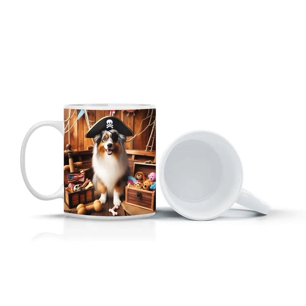 Australian Shepherd Pirate Dog Treasure Chest – Mugs