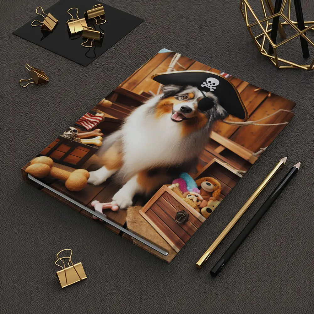 Australian Shepherd Pirate Dog Treasure Chest – Notebooks